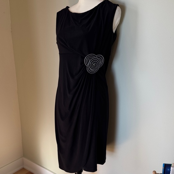 Tiana B. Dresses & Skirts - Tiana B. Black Dress with Floral Detail